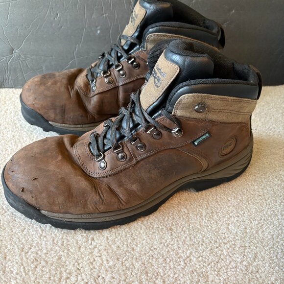 Timberland Pro Flume Steel Toe Men\'s Work Boots Size 12M Brown Leather A1Q8V main image 10